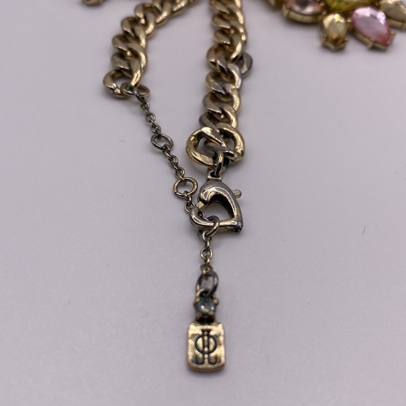 Chunky Trendy Statement Necklace  Goldtone & Tangerine - Picture 8 of 8